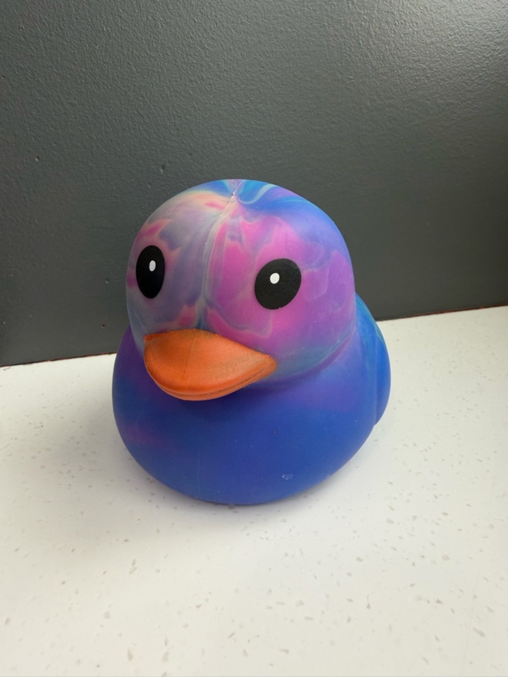 Colorful Purple & Blue Rubber Duck Toy - Kids Bath Play
